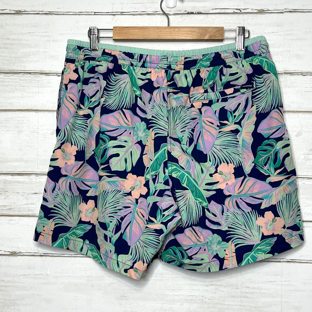 Chubbies Swim Trunks Tropical Floral Print Elastic Waist Drawstring Size XL - Picture 2 of 11